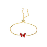 Transparent Butterfly Adjustable Bracelet in Multiple Colors