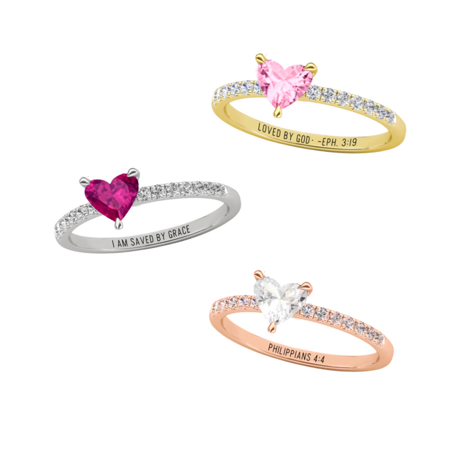 Heart Personalized Engraved Ring