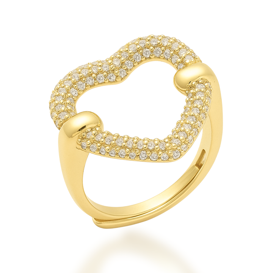 Set Apart Heart Ring in Gold & Silver