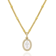 Cross of Glory Oval Necklace