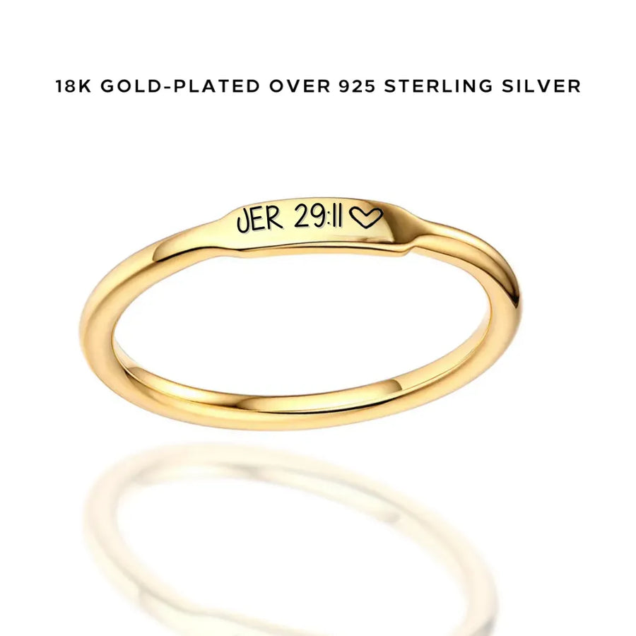 Engraved Thin Band Ring - Customer's Product with price 45.00