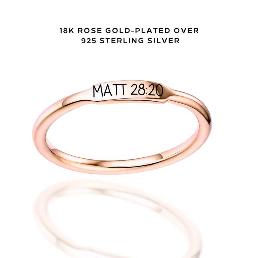Engraved Thin Band Ring - Customer's Product with price 45.00