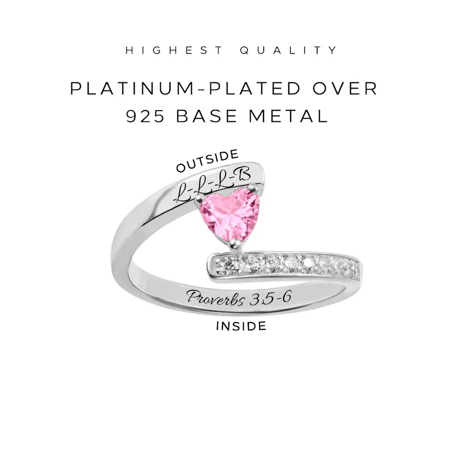 Engraved Interlaced Heart Ring - Customer's Product with price 48.00