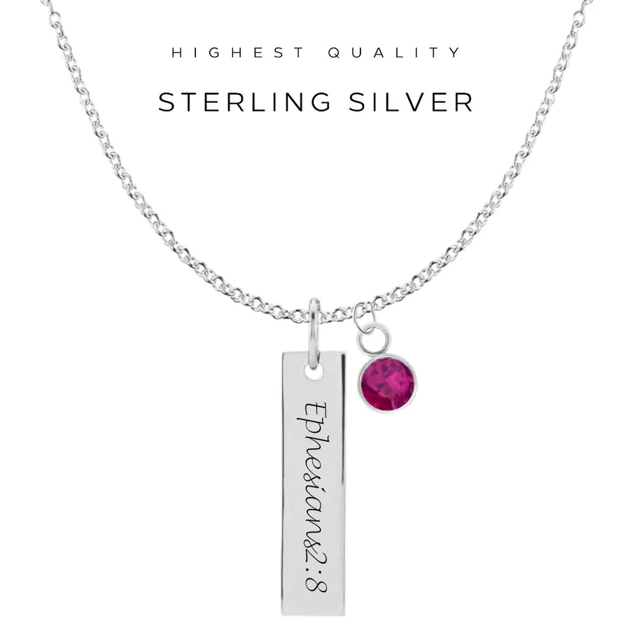 Engraved Vertical Bar Necklace - Customer's Product with price 48.00