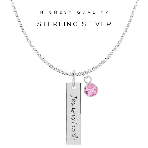 Engraved Vertical Bar Necklace - Customer's Product with price 48.00