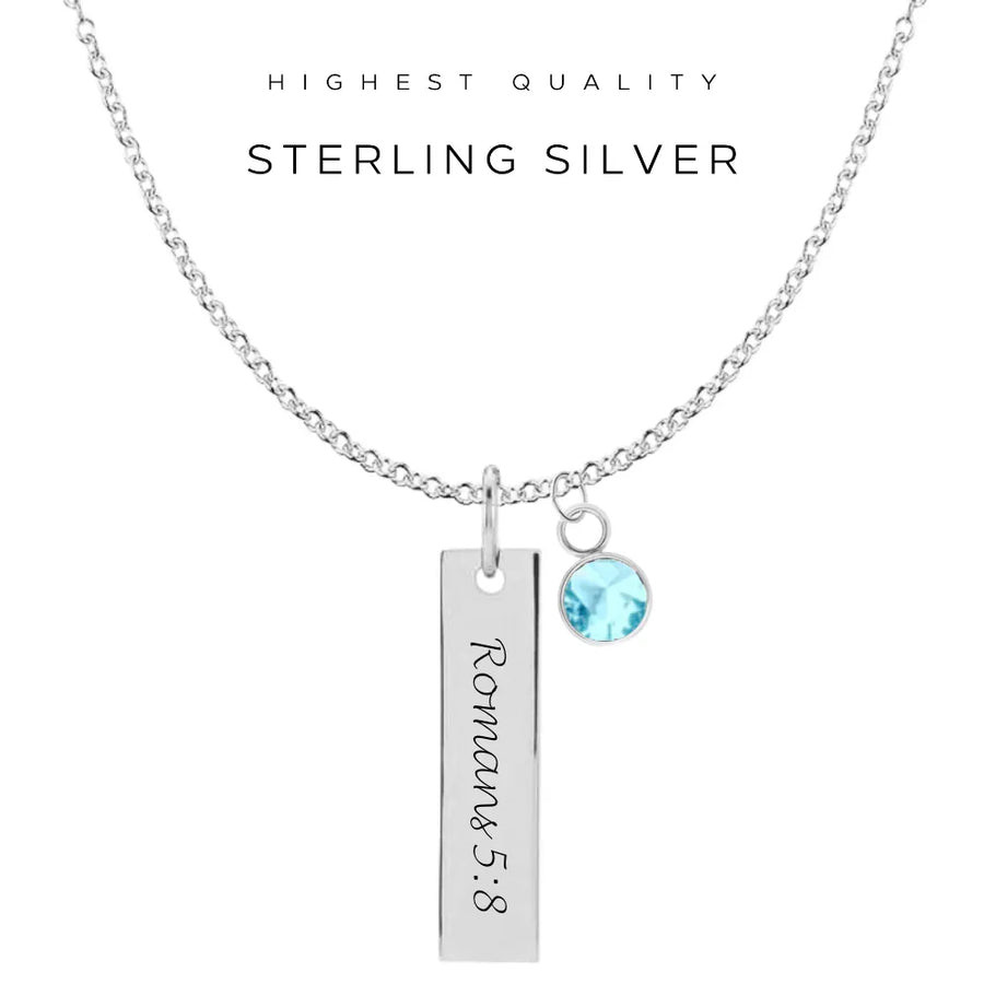 Engraved Vertical Bar Necklace - Customer's Product with price 48.00