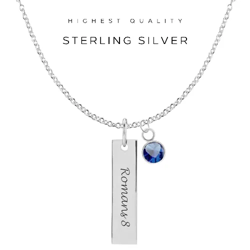 Engraved Vertical Bar Necklace - Customer's Product with price 48.00