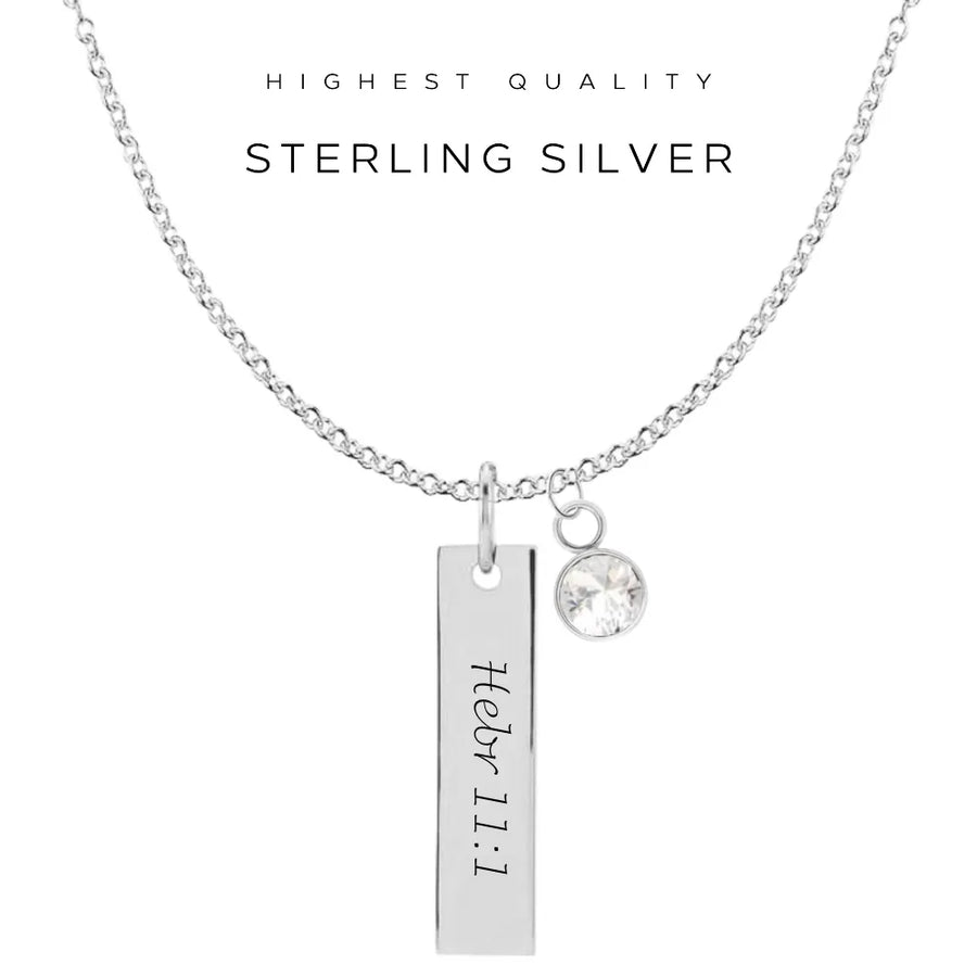 Engraved Vertical Bar Necklace - Customer's Product with price 48.00