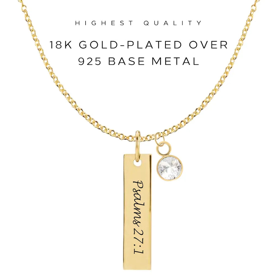 Engraved Vertical Bar Necklace - Customer's Product with price 48.00