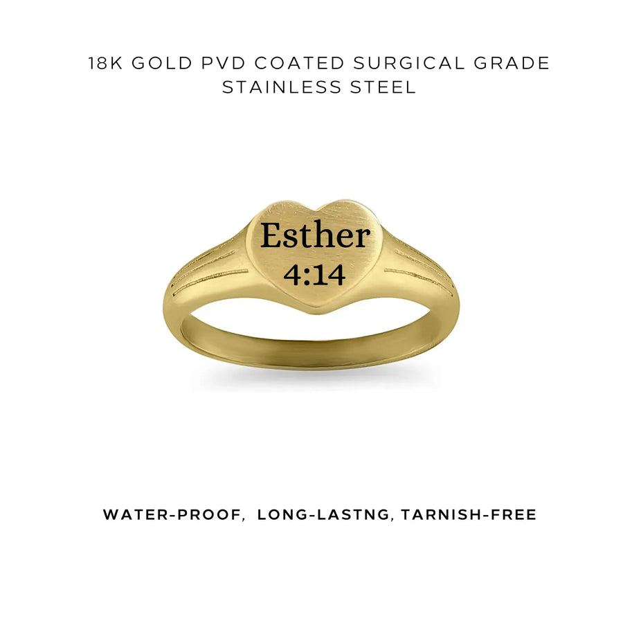 Heart Signet Engraved Ring - Customer's Product with price 40.00
