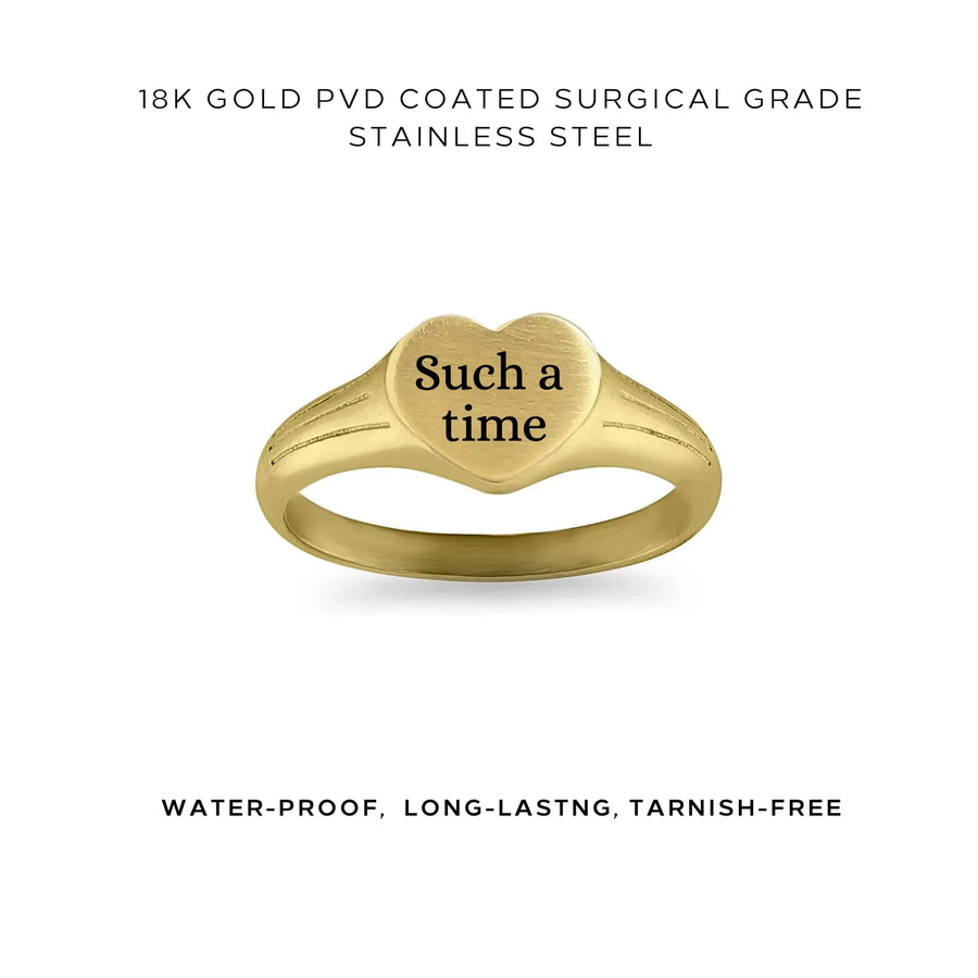 Heart Signet Engraved Ring - Customer's Product with price 40.00