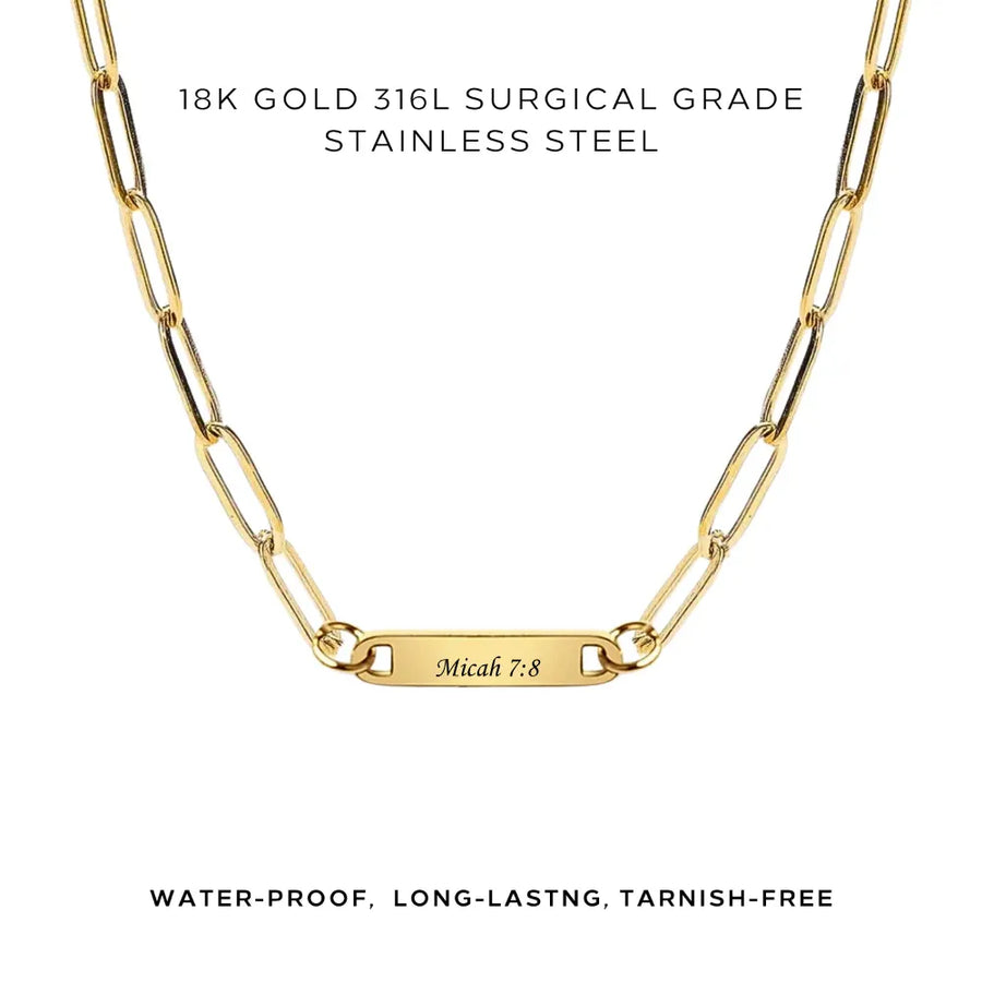Engraved Paperclip Necklace - Customer's Product with price 42.00