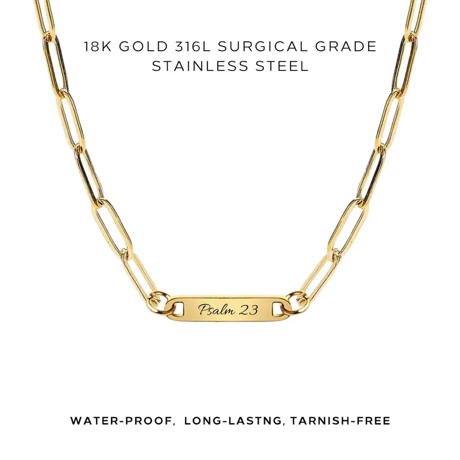 Engraved Paperclip Necklace - Customer's Product with price 42.00