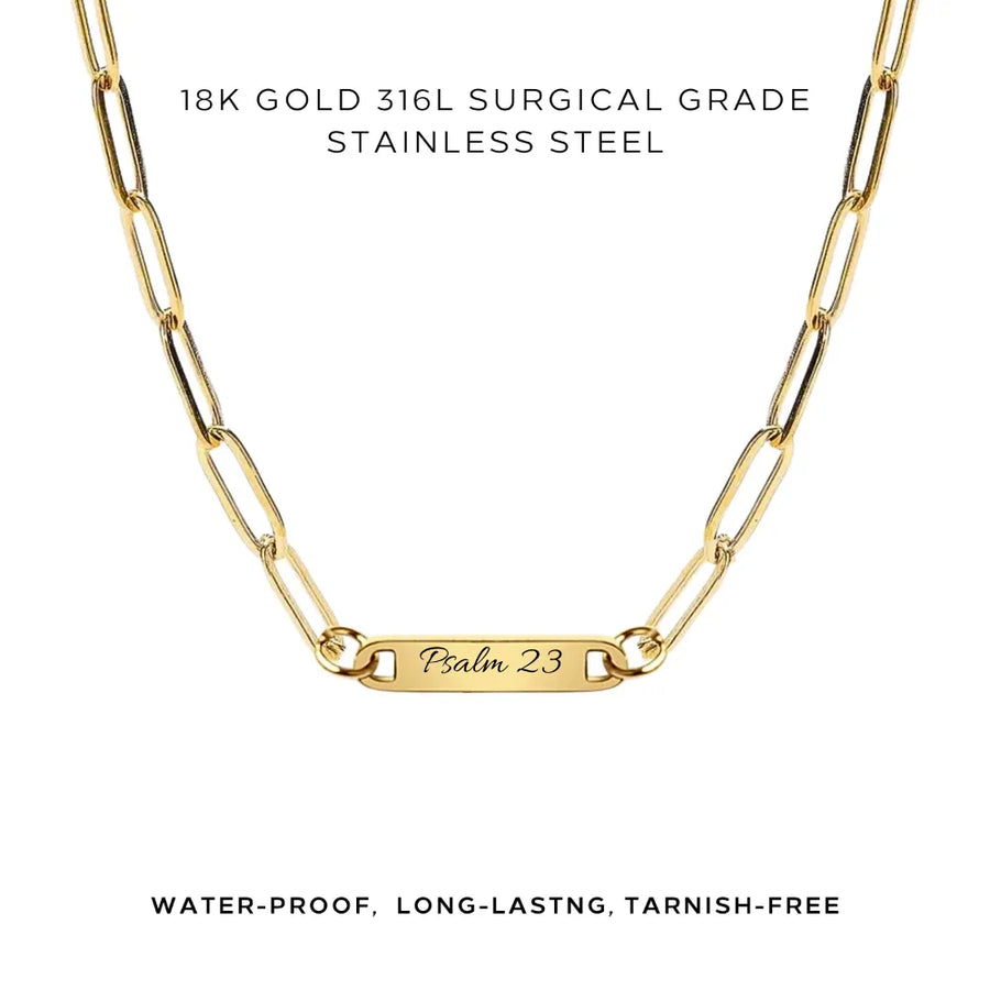 Engraved Paperclip Necklace - Customer's Product with price 42.00