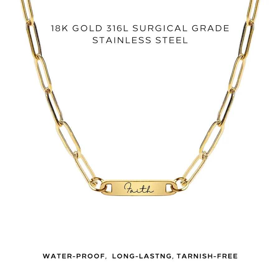 Engraved Paperclip Necklace - Customer's Product with price 42.00