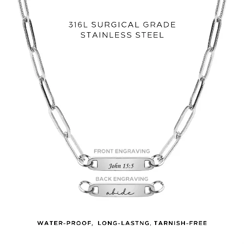 Engraved Paperclip Necklace - Customer's Product with price 42.00