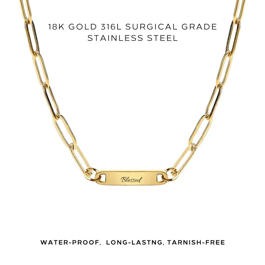 Engraved Paperclip Necklace - Customer's Product with price 42.00