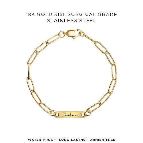 Engraved Paperclip Bracelet - Customer's Product with price 38.00