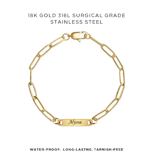 Engraved Paperclip Bracelet - Customer's Product with price 38.00