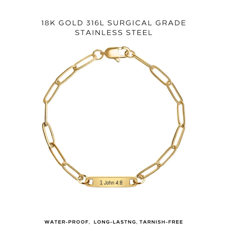 Engraved Paperclip Bracelet - Customer's Product with price 38.00