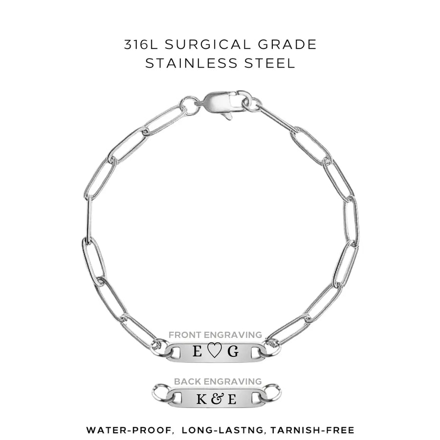 Engraved Paperclip Bracelet - Customer's Product with price 38.00