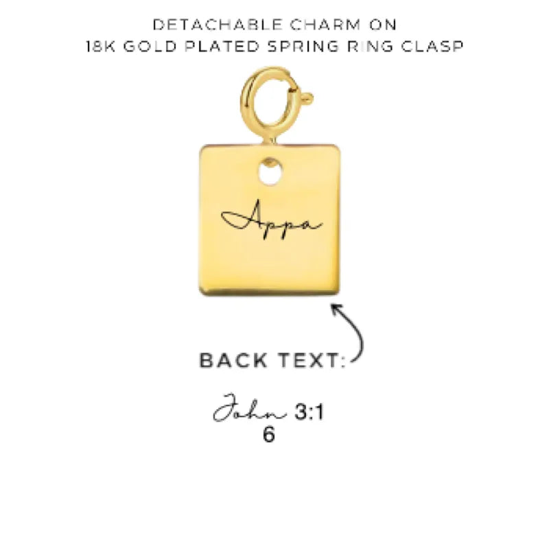 Engraved Charms with Detachable Clasp - Customer's Product with price 12.00