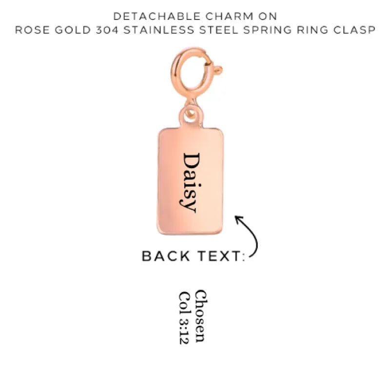 Engraved Charms with Detachable Clasp - Customer's Product with price 12.00