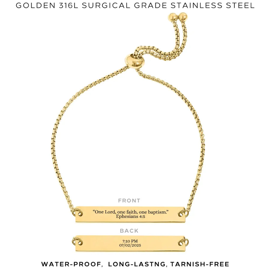 Engraved Rectangle Bracelet - Customer's Product with price 40.00