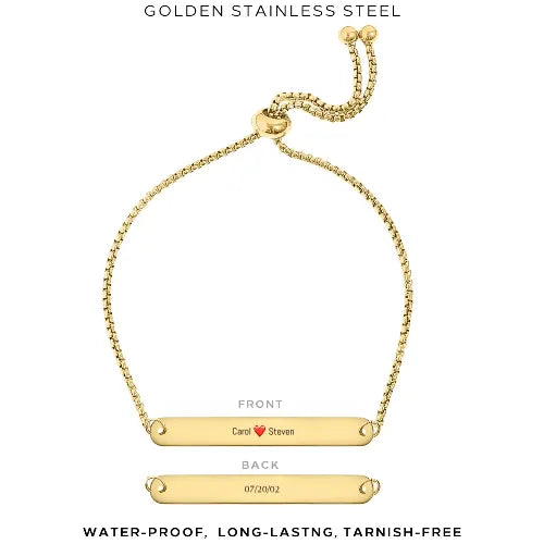 Engraved Rectangle Bracelet - Customer's Product with price 40.00