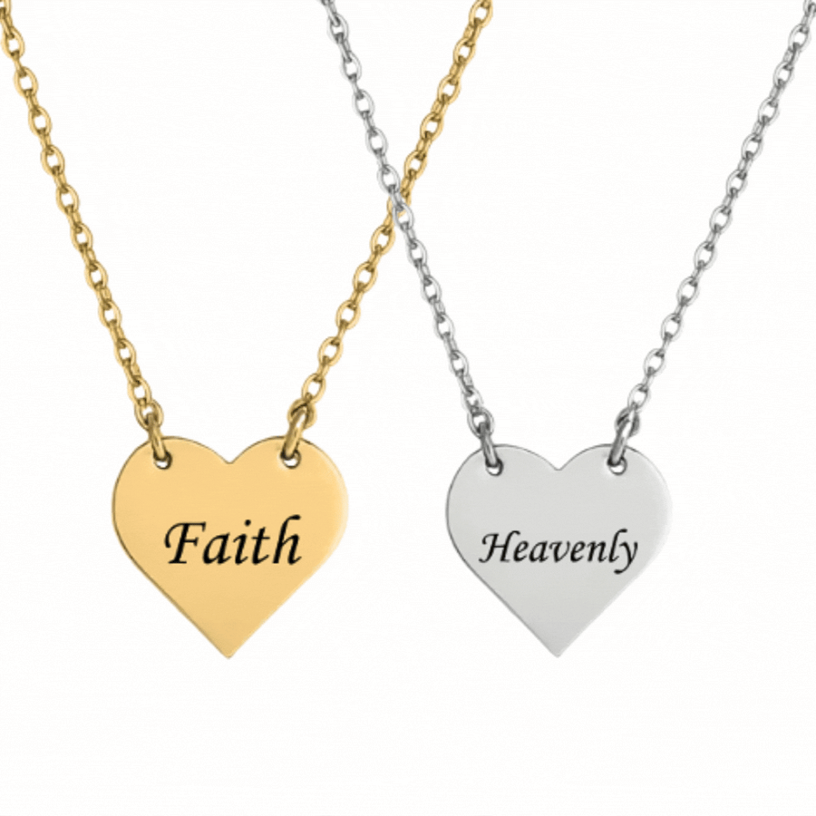 Engraved Heart Necklace