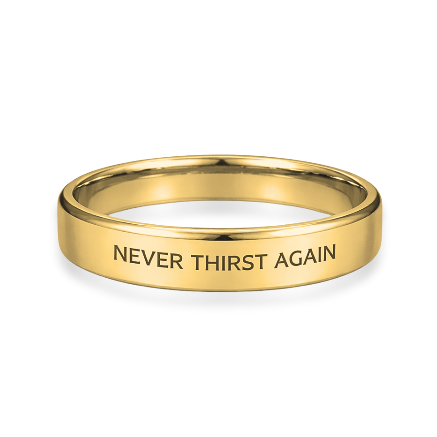 'Never Thirst Again' Mens Ring in Gold & Silver