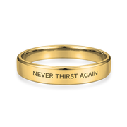 'Never Thirst Again' Mens Ring in Gold & Silver
