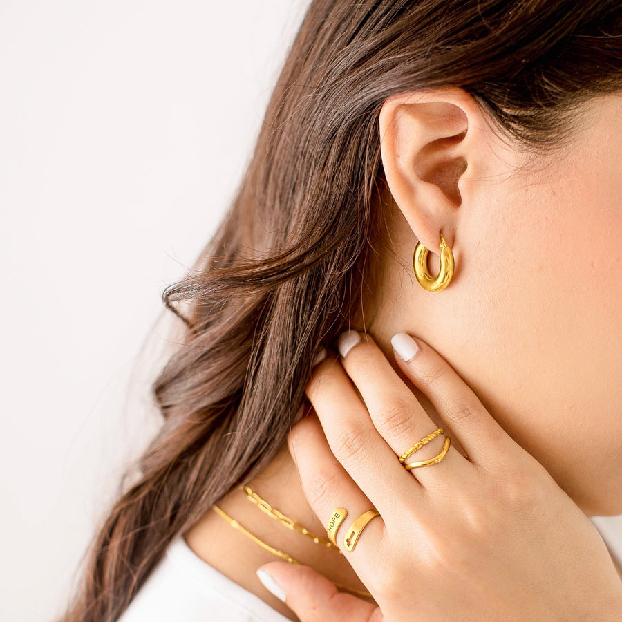 Adorned Hoops in Gold and Silver