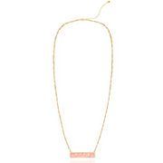 Hope Bar Necklace in Pink