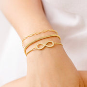 Never Ending Love Adjustable Bracelet in Gold and Silver