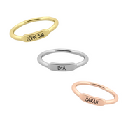 Personalized Text Engraved Ring