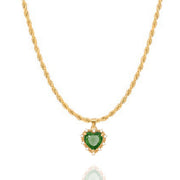 Kind Hearted Necklace in Emerald