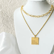 Gold Oval Chain Layering Necklace