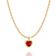 Kind Hearted Necklace in Red